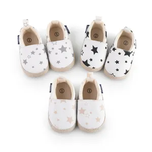 Zapatos de Aprendizaje Bebé Patrón Estrellas Lona Suela Blanda Primeros Pasos Casual Transpirable Antideslizante Espadrillas