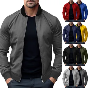 Chaqueta clásica de hombre con cuello alto y cremallera en varias opciones de color
