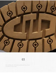 Detailed macro view of a durable rubber outsole with deep lugs for outdoor hiking boots