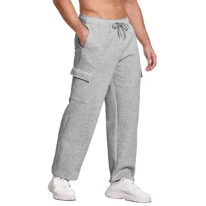 Herren Fleece-Cargohose mit Kordelzug und praktischen Seitentaschen für den Winter