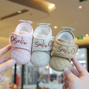 Winter Kleinkind Lauflernschuhe Gestepptes Mikrofaserleder Fleecegefüttert Rutschfeste Weiche Sohle Babyschuhe Für Jungen Mädchen