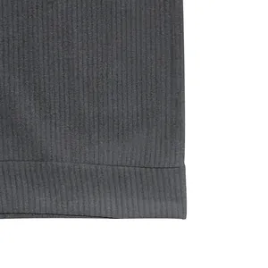 Close-up detail of dark grey ribbed texture on a heavyweight jacquard sweatshirt