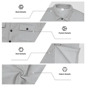 Detailed view of the neck, pocket, hem and warm fleece fabric of the men's jacket