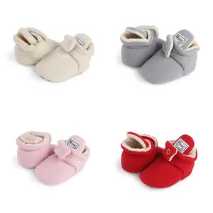 Infant Winter Warm First Walkers Shoes Fleece Lined Non-slip Soft Sole Baby Snow Boots For 0-1 Year Old Boys Girls