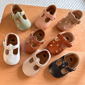 Scarpe Primi Passi Mary Jane per Bimba Neonata Scarpe da Principessa Suola Morbida in Pelle PU Scarpe da Culla Primavera Autunno
