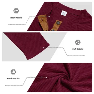 Vue détaillée du tissu en velours côtelé et du poignet côtelé d'un sweat homme