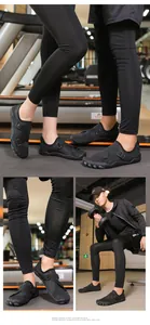 Details of black breathable water shoes with adjustable straps for fitness and snorkeling