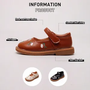 Vintage Mädchenschuhe im chinesischen Stil mit Blumenstickerei und weicher Sohle