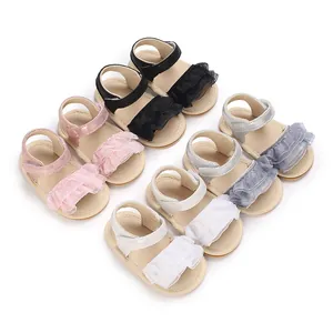 Sandali Estivi per Neonata 0-1 Anno Scarpe da Passeggio per Neonati Suola Morbida Pizzo Scarpe da Principessa Antiscivolo