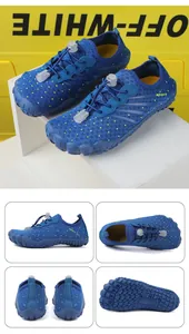 Detaillierte Ansichten blauer, atmungsaktiver Kinder-Wasserschuhe mit Antirutschsohle