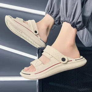 Heren Zomer EVA Sandalen Casual Open Teen Zachte Zool Strand Schoenen Antislip Dikke Zool Platform Slides Sandalen Voor Heren