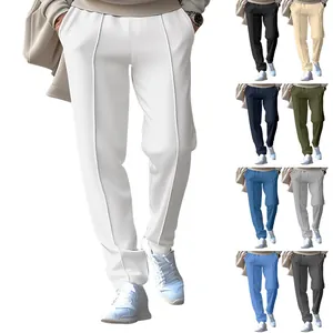 Pantalon décontracté pour hommes à jambes droites en plusieurs couleurs pour le printemps