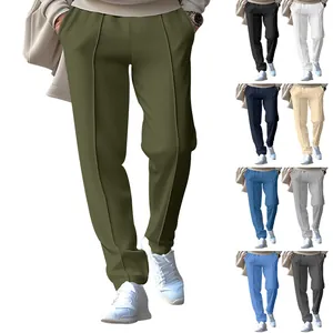 Affichage détaillé de pantalons décontractés pour hommes en neuf couleurs unies classiques