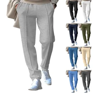 Pantalon de jogging décontracté pour homme à coupe droite en plusieurs couleurs unies