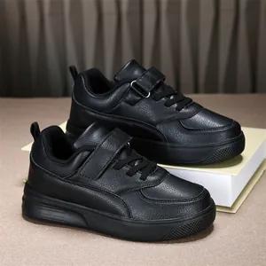 Kids Low Top Microfiber Leather Board Shoes Boys Girls School Performance White Sneakers Casual Flat Sneakers Shoes