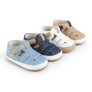 Kleinkind Baby Sommer Sandalen Atmungsaktiv Künstliches PU Leder Lauflernschuhe Für Jungen Mädchen Weiche Sohle Rutschfeste Erstlingsschuhe