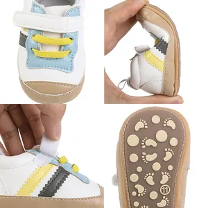 Scarpe da camminata flessibili per neonati 0-1 anno con suola antiscivolo e velcro