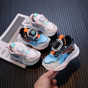 Kinder Lauflernschuhe Netzgewebe Kunstleder Kleinkinder Sneakers Mit Drehverschluss Atmungsaktive Rutschfeste Sportschuhe Für Jungen Mädchen