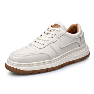 Baskets décontractées blanches pour hommes avec semelle en mousse souple et lacets classiques