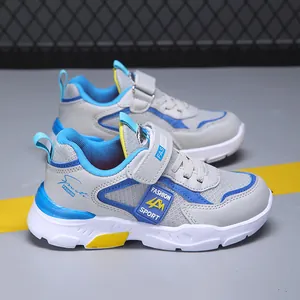 Boys breathable mesh running shoes with lightweight soft sole for casual sports