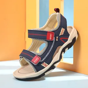 Sandalias para Niños Verano Nuevas Zapatos de Playa Deportivos Niños Suela Blanda Transpirable Sandalias Casuales con Cierre Adhesivo
