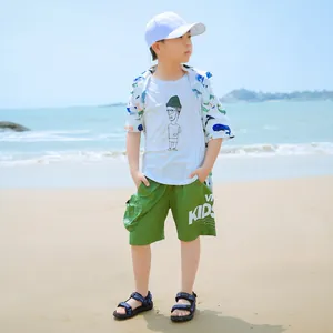 Detailed view of boys' lightweight summer sandals with soft soles on a sunny beach