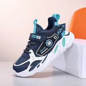Jungen Laufschuhe Sommer Atmungsaktiv Mesh Sneaker Leichtgewicht Weiche Sohle Kinder Sportschuhe Für Schule Sport Casual