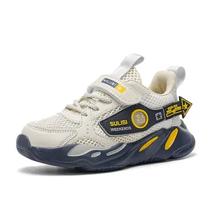 Atmungsaktive Mesh-Laufschuhe für Jungen 7-12 Jahre, leichte Sommer-Sneaker