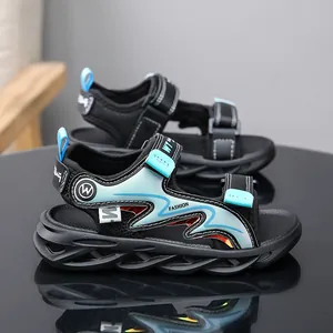 2024 Sommer Neue Jungen Sandalen Leicht Weiche Sohle Strandschuhe Kinder Offene Zehen Lässige Outdoor Schuhe PVC Rutschfest Sport Sandalen