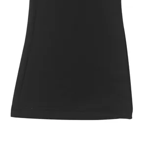 Detailed view showing the micro-flare hem and stitching on black men's casual pants