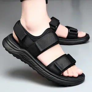 Men Casual Sport Sandals Summer Beach Shoes Breathable Anti-Slip Thick Soft Sole Adjustable Velcro Straps Outdoor Fashion Sandals
