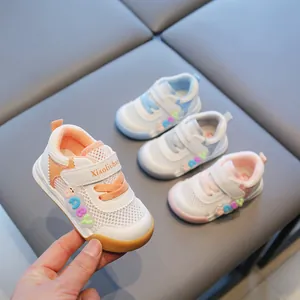 Atmungsaktive Netzgewebe Baby Lauflernschuhe Rutschfest Verschleißfest Zehenschutz Kleinkinder Sport Sneaker Jungen Mädchen Lässig Outdoor
