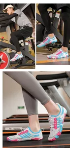 Detailweergave van ademende waterschoenen voor zwemmen, fitness en strand.
