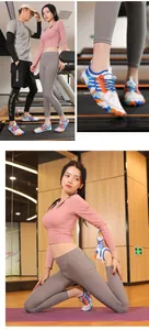 Sneldrogende waterschoenen voor yoga en fitness met levendige oranje en blauwe patronen