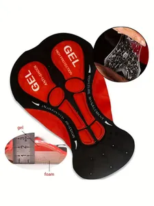 Thickened gel and foam cycling shorts cushion for shock absorption and enhanced comfort.