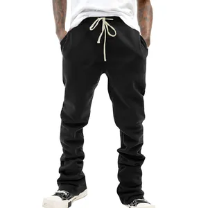 Photo de studio professionnelle de joggings noirs pour hommes avec cordon de serrage