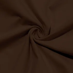 Detailed view of premium dark brown jersey fabric for men's high neck compression T-shirt