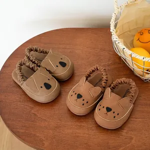 Baby Sandals Toddler First Walking Shoes Microfiber Leather Soft Sole Casual Summer Breathable Cartoon Animals For Infants