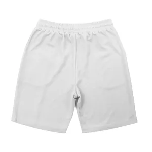 Comfortabele witte herenshorts met wafelstructuur voor sportieve zomerse vrijetijdsbesteding