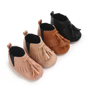 Säugling Baby Mädchen Quasten High Top Weiche Sohle Schuhe PU Leder Böhmische Fransen Lauflernschuhe Stiefel Lässig Frühling Herbst Schuhe