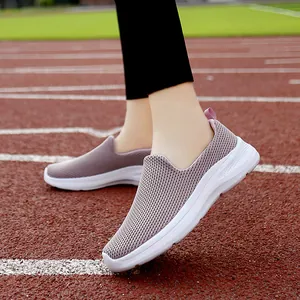 Breathable flyknit mesh women's casual sneakers for walking and sports