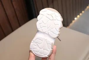 Detailed close-up view of the non-slip rubber outsole for toddler sports sneakers