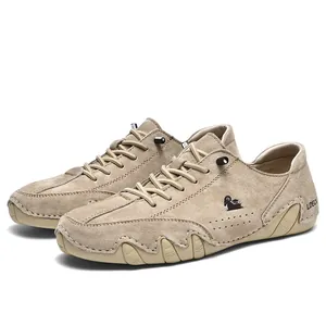 Zapatos casuales de gamuza para hombre con suela de goma tipo pulpo antideslizante
