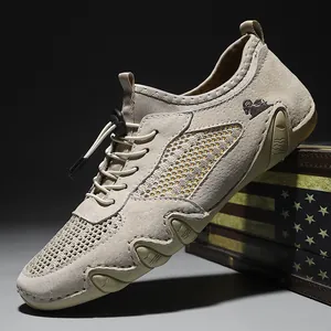 Professionelle Herren-Freizeitschuhe aus Mesh und Leder mit Oktopus-Wellensohle