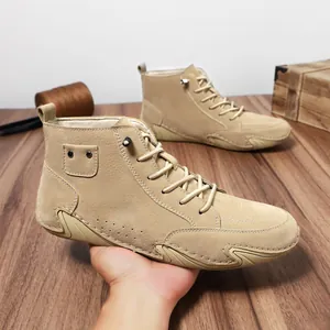 Heren Martin Boots Octopus Zool High Top Enkellaarzen Microfiber Leer Casual Antislip Outdoor Laarzen Voor Herfst Winter