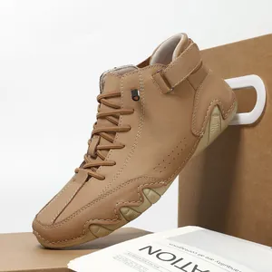 Kopfschicht Rindsleder Hohe Martin Stiefel Für Damen Herren Warm Gefüttert Outdoor Leder Stiefeletten Mit Oktopus Sohle