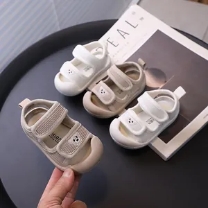 Breathable mesh infant sandals with soft non-slip soles for boys and girls summer walking