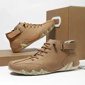 Hochwertige Leder-Stiefeletten mit rutschfester Oktopus-Sohle für den Außenbereich