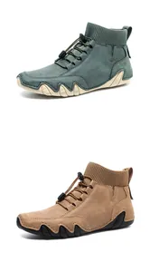 Hochwertige halbhohe Martin-Stiefel mit elastischem Sockenkragen und Gummisohle für Herren