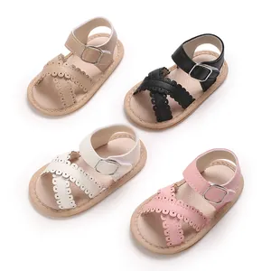 Trendy babysandalen voor meisjes met geschulpte bandjes in vele verschillende kleuren